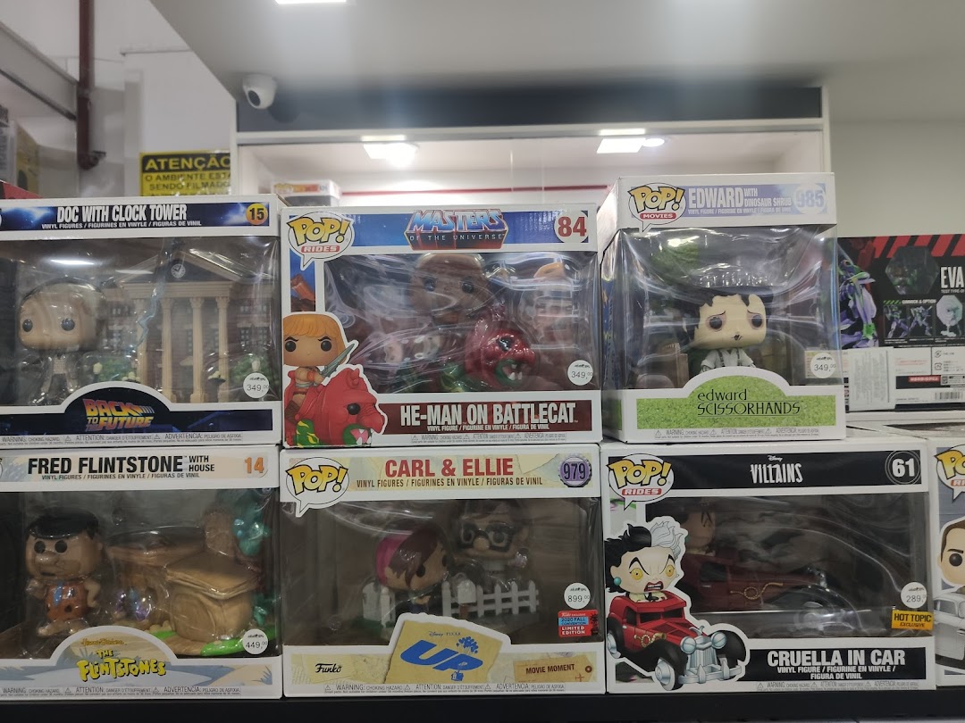 A display of various Funko Pop! vinyl figures from popular movies and shows.
