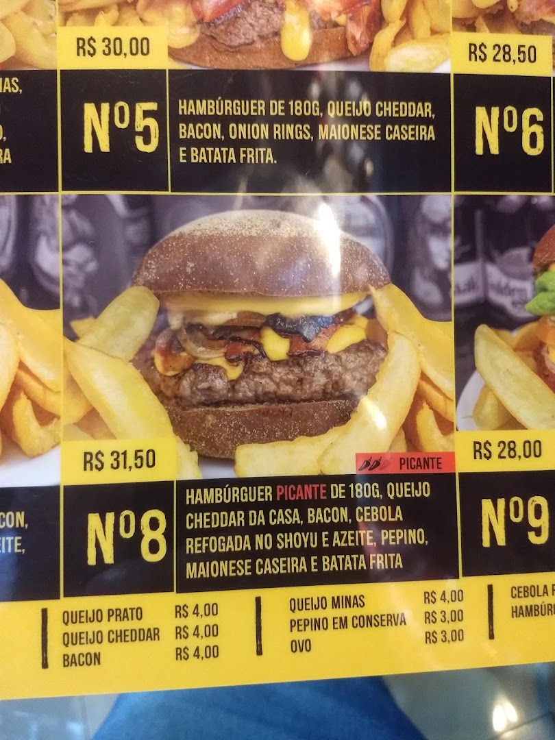 Menu page for Rock  Burguer